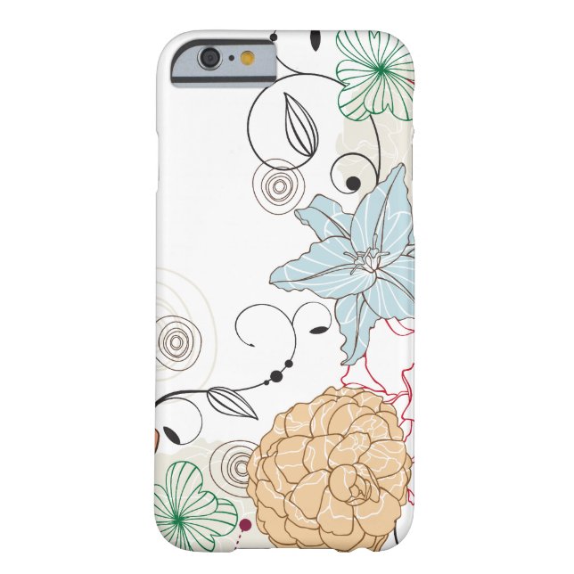 Abstracte Swirly Floral Case-Mate iPhone Case (Achterkant)