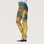 Abstracte symbolist Art Nouveau Stylish Women Leggings (Links)