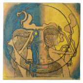  Abstracte symbolist Art Nouveau Toorop Tegeltje (Voorkant)