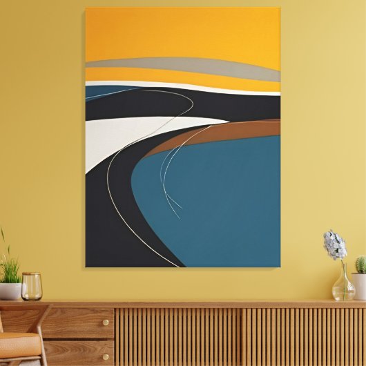 Abstracte Symfonie Canvas Afdruk (Insitu (Woonkamer))