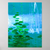 Abstracte symfonie in blauw en groen poster (Voorkant)