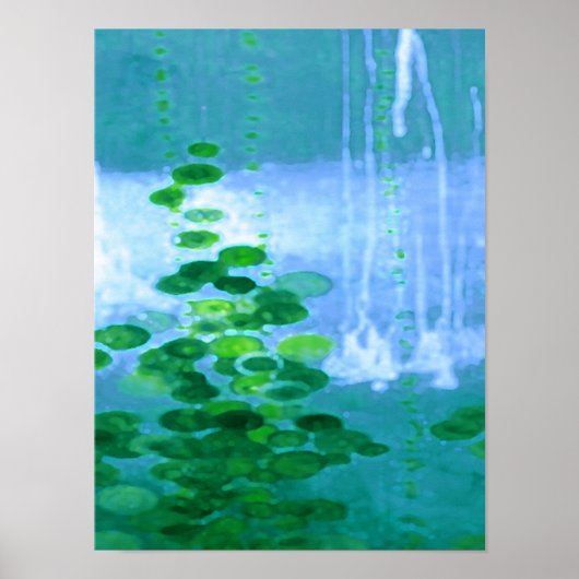 Abstracte symfonie in blauw en groen poster (Voorkant)