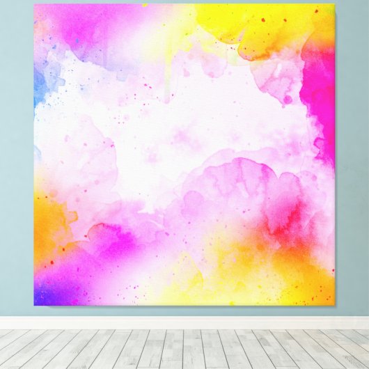 Abstracte Symfonie: Levendige Elegantie Accentkuss Canvas Afdruk (Insitu (Houten vloer))