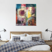 Abstracte symfonie: Paul Klee's Untitled Canvas Afdruk (Insitu (Slaapkamer))