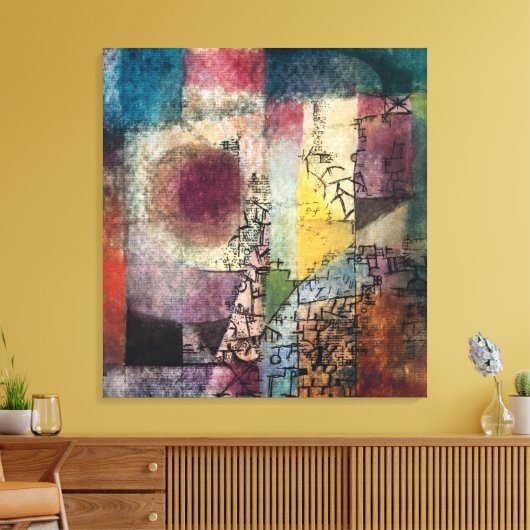 Abstracte symfonie: Paul Klee's Untitled Canvas Afdruk (Insitu (Woonkamer))