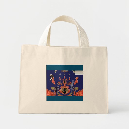 Abstracte symmetrie mini tote bag (Voorkant)