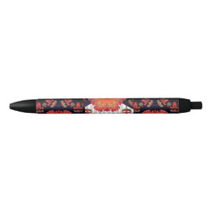 Abstracte Symmetrie Muziek Var 4 Zwarte Inkt Pen