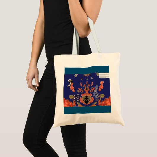 Abstracte symmetrie tote bag (Voorkant (product))