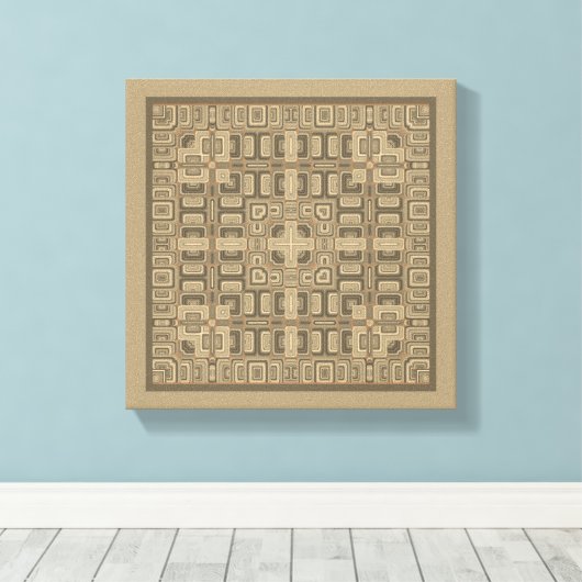 Abstracte Symmetrische Aarde originele wandkunst Canvas Afdruk (Insitu (Houten vloer))