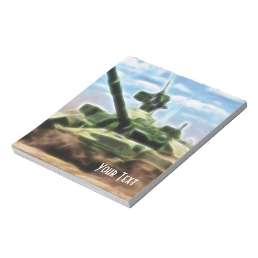 Abstracte T-72 Sovjet-tank Notitieblok (Linkerzijde)