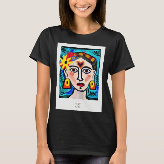 Abstracte T-Shirt artiest portret (Voorkant)