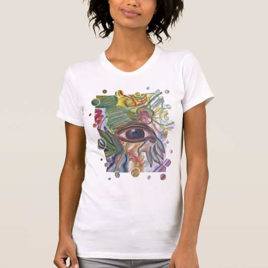 Abstracte T-shirt - Muziek in mijn geest (Voorkant)