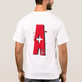 Abstracte T-Shirt van de Mannen van A (Achterkant)