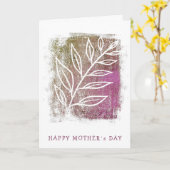 Abstracte tak kunst tekening Gelukkige Moederdag k Kaart (Gele Bloem)