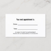 Abstracte tandheelkundige marine & goudtandarts afsprakenkaartje (Achterkant)