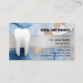 Abstracte tandheelkundige marine & goudtandarts afsprakenkaartje (Voorkant)