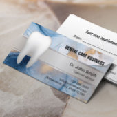 Abstracte tandheelkundige marine & goudtandarts afsprakenkaartje