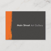 Abstracte Tangerine-penseelstreek, modern Professi Visitekaartje (Voorkant)