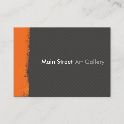 Abstracte Tangerine-penseelstreek, modern Professi Visitekaartje (Voorkant)
