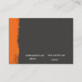 Abstracte Tangerine-penseelstreek, modern Professi Visitekaartje (Achterkant)