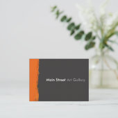 Abstracte Tangerine-penseelstreek, modern Professi Visitekaartje (Staand voorkant)