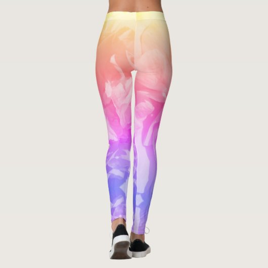 Abstracte tapijtpasta's Leggings afdrukken (Achterkant)