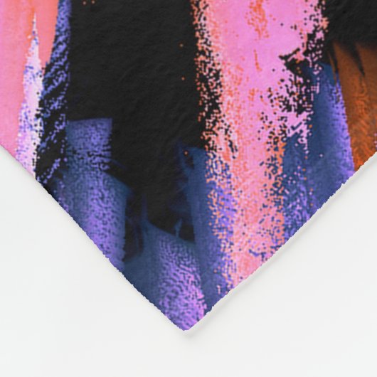 Abstracte tapijtschelp in poedervorm fleece deken (Hoek)