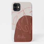 Abstracte tapijtschelpen van leder, terra Cotta Case-Mate iPhone Case (Achterkant)