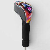 Abstracte tas met zonnebril golfheadcover (Schuin)