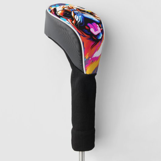 Abstracte tas met zonnebril golfheadcover (Schuin)