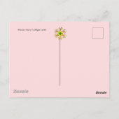 ABSTRACTE TEALBLAUWE, ROZE GOLVEN, FONTEINEN, PAAR BRIEFKAART (Achterkant)