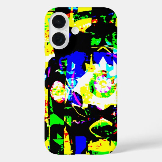 Abstracte techniek Grafisch Neon Noise Artwork MSG Case-Mate iPhone Case (Achterkant)