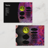 ABSTRACTE TECHNO MONOGRAM bovenpaz geel Visitekaartje (Voorkant / Achterkant)