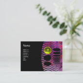 ABSTRACTE TECHNO MONOGRAM bovenpaz geel Visitekaartje (Staand voorkant)