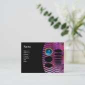 ABSTRACTE TECHNO MONOGRAM sapphire blue Visitekaartje (Staand voorkant)