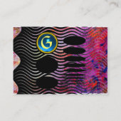 ABSTRACTE TECHNO MONOGRAM sapphire blue Visitekaartje (Achterkant)