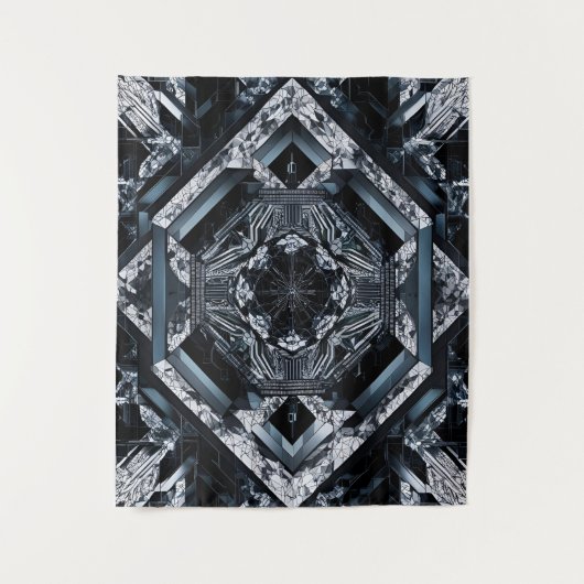 Abstracte technologie: Geo-Cyberpunk ZX-91 Wandkleed (Voorkant)