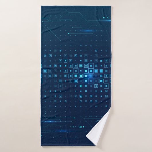 Abstracte technologische achtergrond. Digitale inn Badhanddoek (Badhanddoek)