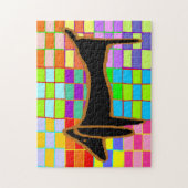 Abstracte Teckel Jig Saw Legpuzzel (Verticaal)