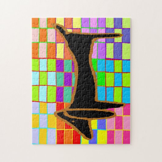 Abstracte Teckel Jig Saw Legpuzzel (Verticaal)