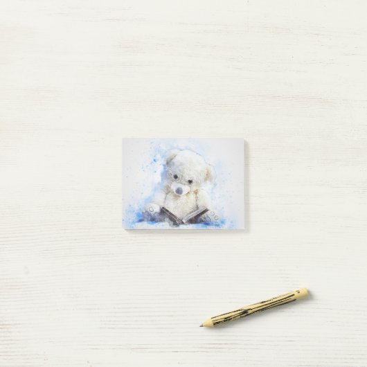 Abstracte Teddy Bear Post-it® Notes (Op bureau)