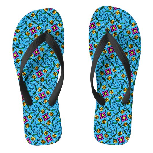 Abstracte Teenslippers van Floral (Voetbed)