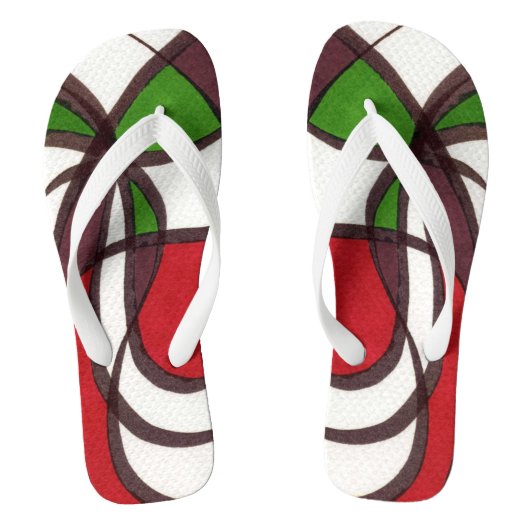 abstracte teenslippers van "vliegende vissen". (Voetbed)