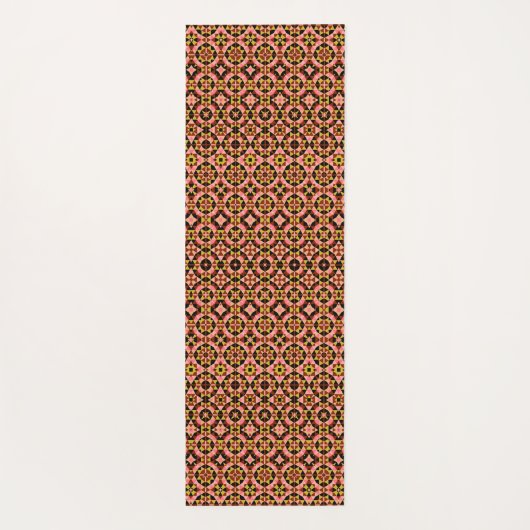 Abstracte Tegel Patroon Yoga Mat (Achterkant)