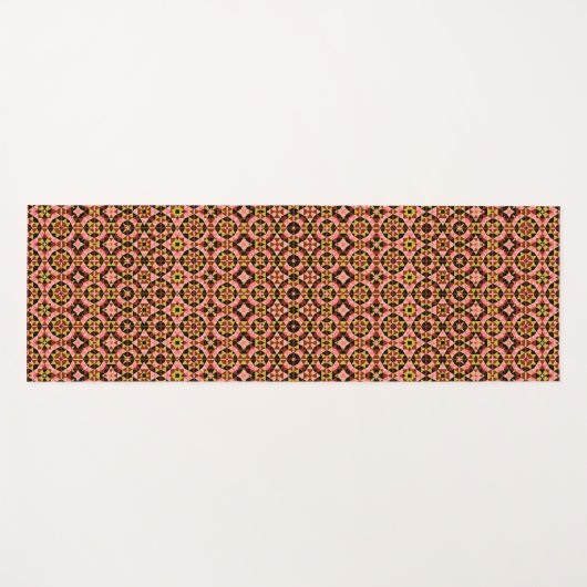 Abstracte Tegel Patroon Yoga Mat (Voorkant (horizontaal))