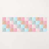 Abstracte tegels en driehoekspatroon met liefdevol yogamat (Voorkant (horizontaal))