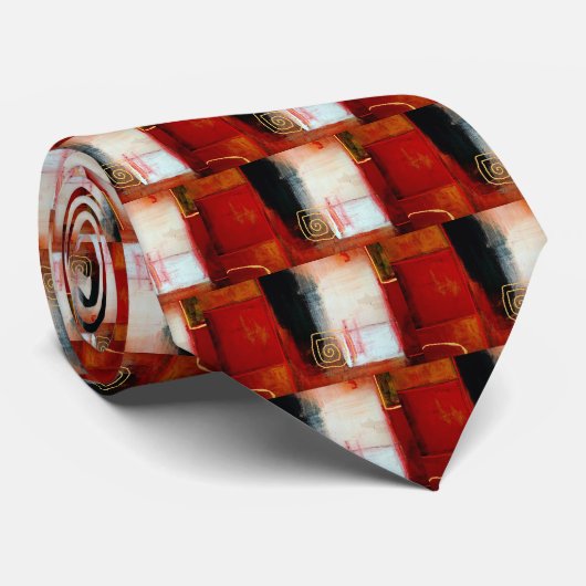 Abstracte tekenafdrukken stropdas (Opgerold)