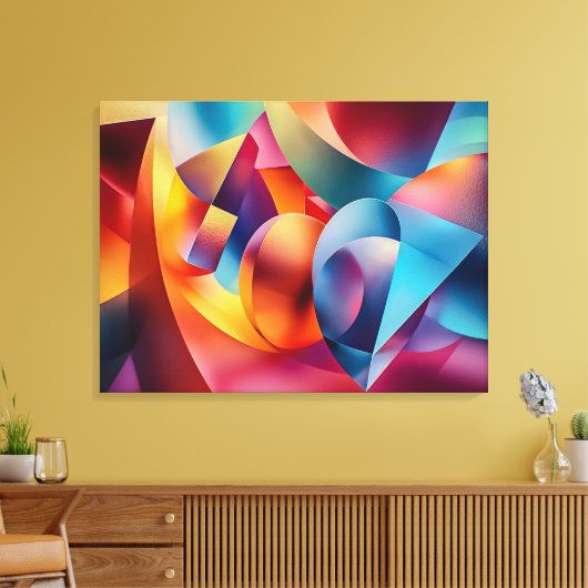 Abstracte tekencanvas afdrukken (Insitu (Woonkamer))