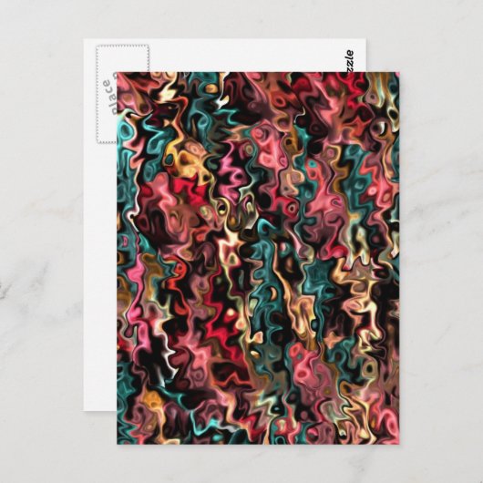 Abstracte tekengrote doelstellingen briefkaart (Voorkant / Achterkant)