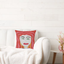 Abstracte Tekening: Gezicht van een Rood Haired Me